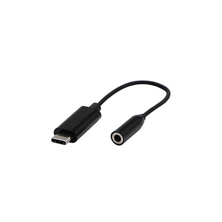 USB/Audio adapter, USB C (M) - Jack (3,5mm) F, stereo, czarna, EOL