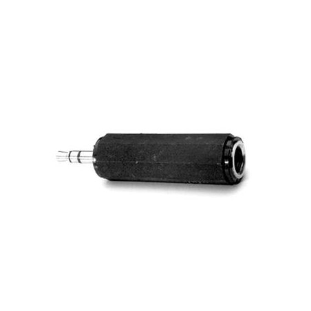 Audio redukcja, Jack (3,5mm) M - Jack (6.3mm) F, stereo, czarna, Logo blister, EOL