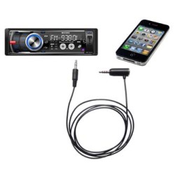 Audio Hands free kabel, Jack (3.5mm) M 4-polowy - Jack (3,5mm) M, 1.2 m, stereo, czarny, do iPhone/iPad 38588, EOL