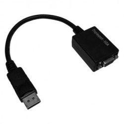 Video adapter, DisplayPort M - VGA (D-sub) (F), czarna