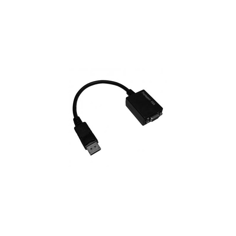 Video adapter, DisplayPort M - VGA (D-sub) (F), czarna