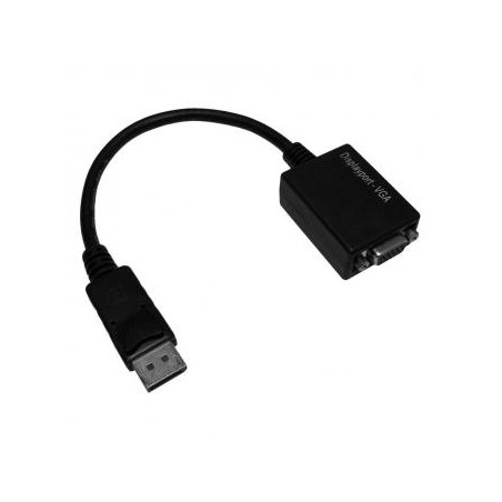Video adapter, DisplayPort M - VGA (D-sub) (F), czarna