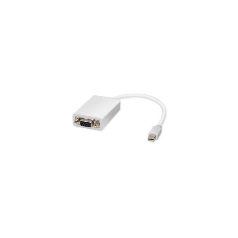 Video adapter, mini DisplayPort (M) - VGA (D-sub) (F), biała, EOL