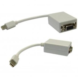 Video adapter, mini DisplayPort (M) - VGA (D-sub) (F), biała, EOL