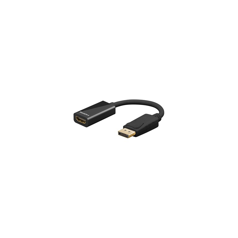 Video redukcja, DisplayPort M - HDMI F, DP ver. 1.2, czarna, rozdzielczość do 8K Ultra HD 4320p (30 Hz), EOL