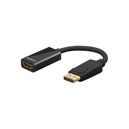Video redukcja, DisplayPort M - HDMI F, DP ver. 1.2, czarna, rozdzielczość do 8K Ultra HD 4320p (30 Hz), EOL