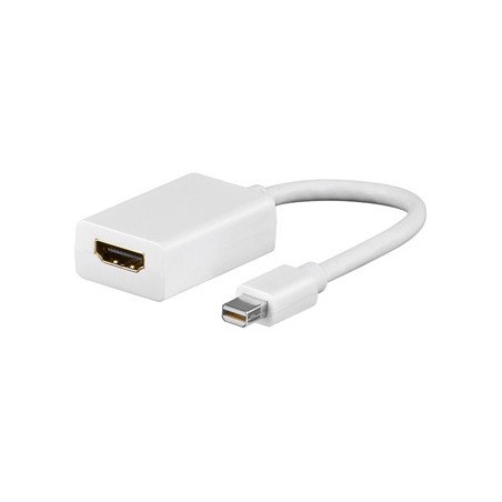 Video adapter, mini DisplayPort (M) - HDMI F, HDMI 1.3 - Standard, biały, Logo
