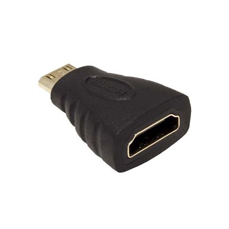 Video redukcja, mini HDMI (M) - HDMI F, czarna