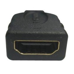 Video redukcja, micro HDMI (M) - HDMI F, czarna, Logo pozłacane końcówki, EOL