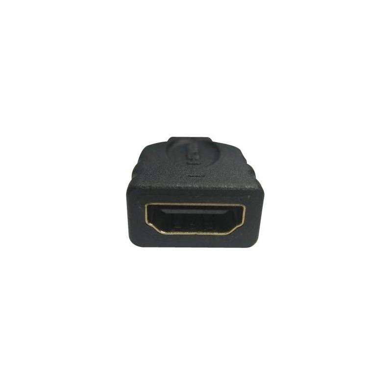 Video redukcja, micro HDMI (M) - HDMI F, czarna, Logo pozłacane końcówki, EOL