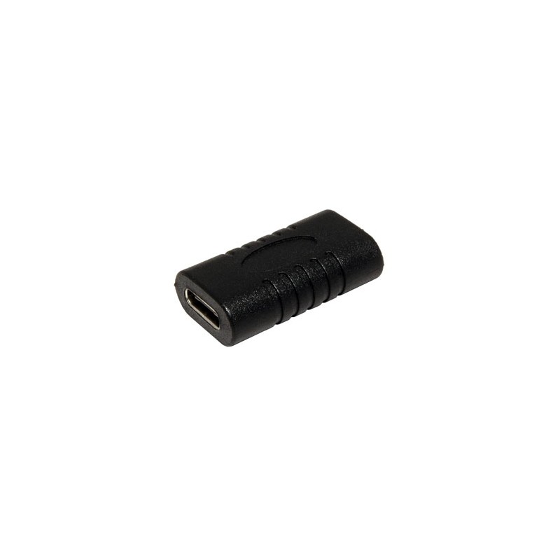 USB złączka, (3.1), USB C (F) - USB C (F), czarna, plastic bag