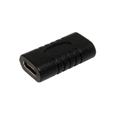 USB złączka, (3.1), USB C (F) - USB C (F), czarna, plastic bag