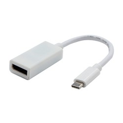 USB/Video adapter, DP Alt Mode, USB C (M) - DisplayPort F, biały, 4K2K@30Hz 65507, EOL
