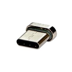 USB końcówka, USB C (M) - połączenie magnetyczne, srebrna, do użytku z kablem magnetycznym, EOL
