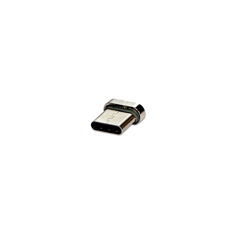 USB końcówka, USB C (M) - połączenie magnetyczne, srebrna, do użytku z kablem magnetycznym, EOL