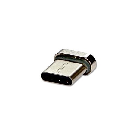 USB końcówka, USB C (M) - połączenie magnetyczne, srebrna, do użytku z kablem magnetycznym, EOL