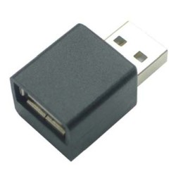USB redukcja, (2.0), USB A M - USB A F, czarna, redukcja do ładowania  iPad-a 33760, EOL
