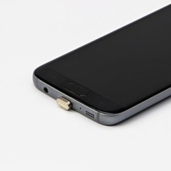 USB końcówka, (2.0), microUSB (M) - połączenie magnetyczne, srebrna, redukcja do kabla magnetycznego, EOL