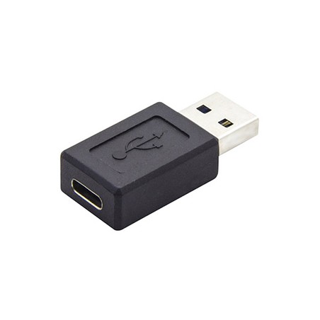 USB redukcja, (3.0), USB A M - USB C (F), czarna, plastic bag tworzywo, 5 Gbps, EOL