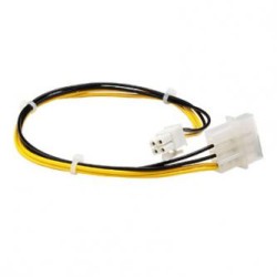 Moc Redukcja zasilania PC, wewnętrzny, DC 5,25" - P4 (4pin), czarna, Logo, EOL