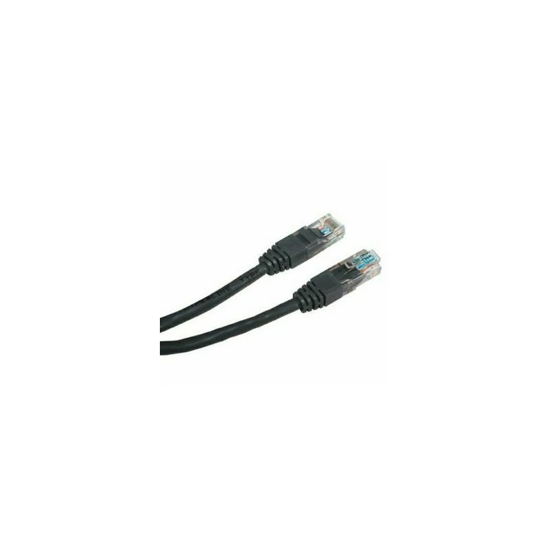 Przewód LAN UTP patchcord, Cat.5e, RJ45 M - RJ45 M, 0.5 m, nieekranowany, czarny, economy, EOL