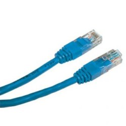 Przewód LAN UTP patchcord, Cat.5e, RJ45 M - RJ45 M, 0.5 m, nieekranowany, niebieski, economy, EOL