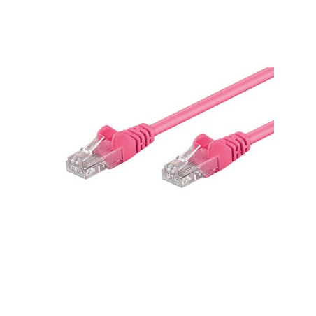 Przewód LAN UTP patchcord, Cat.5e, RJ45 M - RJ45 M, 0.5 m, nieekranowany, różowy, EOL
