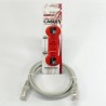 Przewód LAN UTP patchcord, Cat.5e, RJ45 M - RJ45 M, 1 m, nieekranowany, szary, Logo LOGO bag