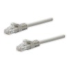 Przewód LAN UTP patchcord, Cat.5e, RJ45 M - RJ45 M, 1 m, nieekranowany, szary, czysta miedź economy, EOL