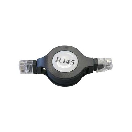 Przewód LAN UTP patchcord, Cat.5e, RJ45 M - RJ45 M, 1.2 m, nieekranowany, nawijany, czarny, economy, EOL