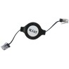 Przewód LAN UTP patchcord, Cat.5e, RJ45 M - RJ45 M, 1.2 m, nieekranowany, nawijany, czarny, economy, EOL