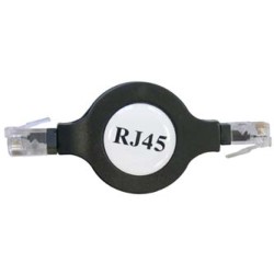 Przewód LAN UTP patchcord, Cat.5e, RJ45 M - RJ45 M, 1.2 m, nieekranowany, nawijany, czarny, economy, EOL
