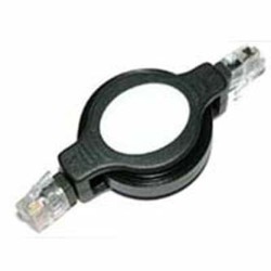 Przewód LAN UTP patchcord, Cat.5e, RJ45 M - RJ45 M, 1.2 m, nieekranowany, nawijany, czarny, economy, EOL