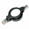Przewód LAN UTP patchcord, Cat.5e, RJ45 M - RJ45 M, 1.2 m, nieekranowany, nawijany, czarny, economy, EOL