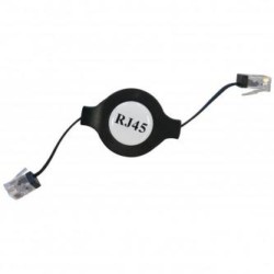 Przewód LAN UTP patchcord, Cat.5e, RJ45 M - RJ45 M, 1.2 m, nieekranowany, nawijany, czarny, Logo LOGO bag