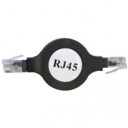 Przewód LAN UTP patchcord, Cat.5e, RJ45 M - RJ45 M, 1.2 m, nieekranowany, nawijany, czarny, Logo LOGO bag