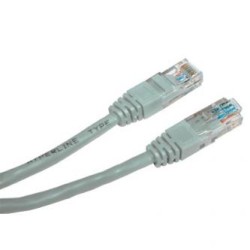 Przewód LAN UTP patchcord, Cat.6, RJ45 M - RJ45 M, 1 m, nieekranowany, szary, economy