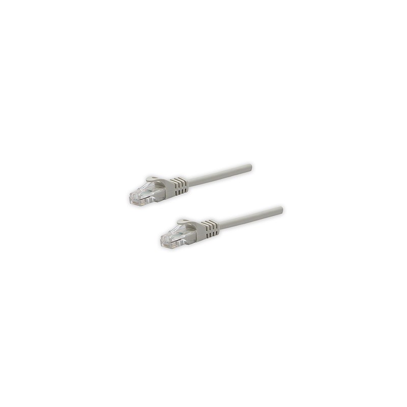 Przewód LAN UTP patchcord, Cat.5e, RJ45 M - RJ45 M, 2 m, nieekranowany, szary, czysta miedź economy, EOL