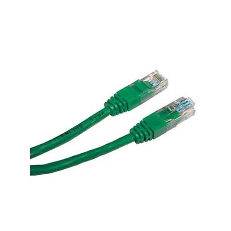 Przewód LAN UTP patchcord, Cat.5e, RJ45 M - RJ45 M, 0.25 m, nieekranowany, zielony, economy
