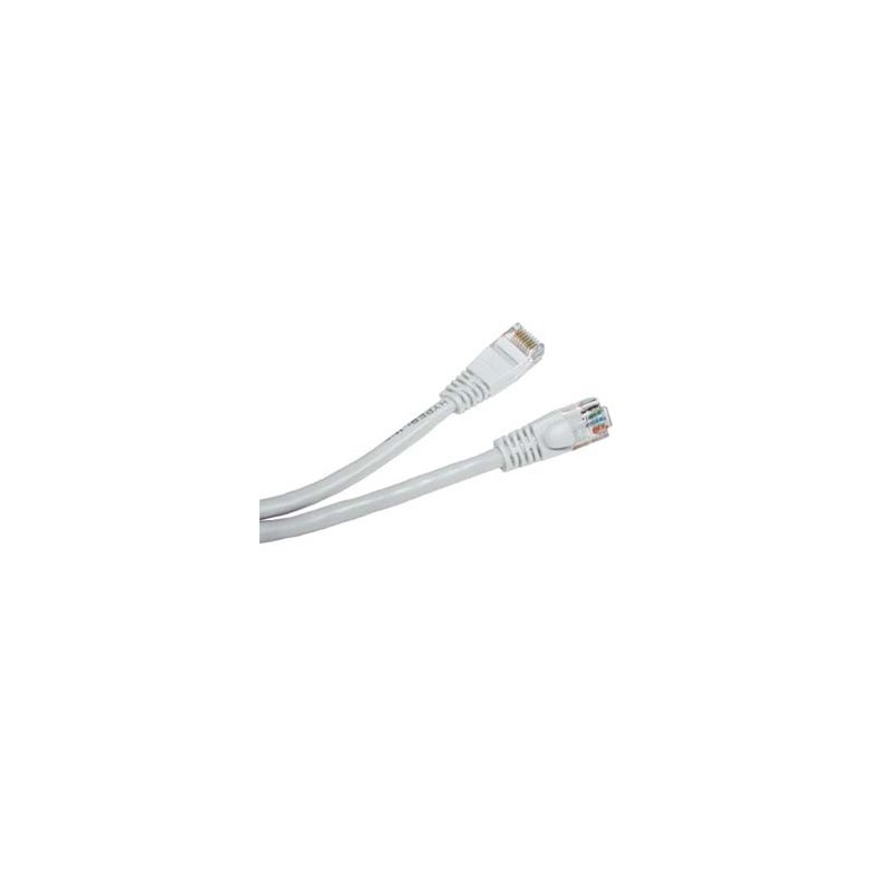 Przewód LAN UTP patchcord, Cat.5e, RJ45 M - RJ45 M, 0.25 m, nieekranowany, biały, economy, EOL