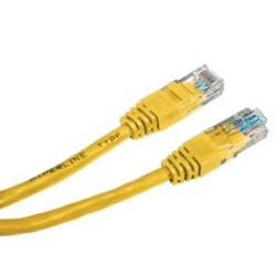 Przewód LAN UTP patchcord, Cat.6, RJ45 M - RJ45 M, 2 m, nieekranowany, żółty, economy, EOL