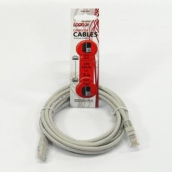 Przewód LAN UTP patchcord, Cat.5e, RJ45 M - RJ45 M, 3 m, nieekranowany, szary, Logo LOGO bag