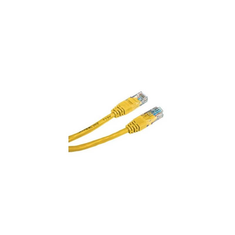 Przewód LAN UTP patchcord, Cat.6, RJ45 M - RJ45 M, 3 m, nieekranowany, żółty, economy, EOL