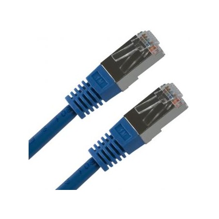 Przewód LAN FTP patchcord, Cat.5e, RJ45 M - RJ45 M, 5 m, chroniony, niebieski, czysta miedź economy, EOL