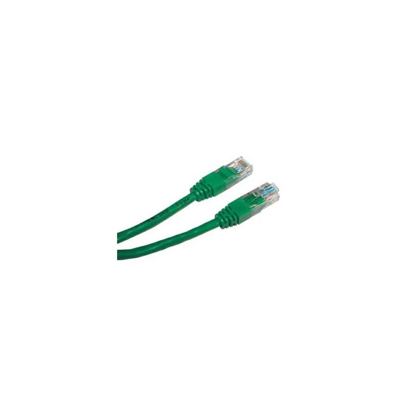 Przewód LAN UTP patchcord, Cat.5e, RJ45 M - RJ45 M, 5 m, nieekranowany, zielony, economy, EOL