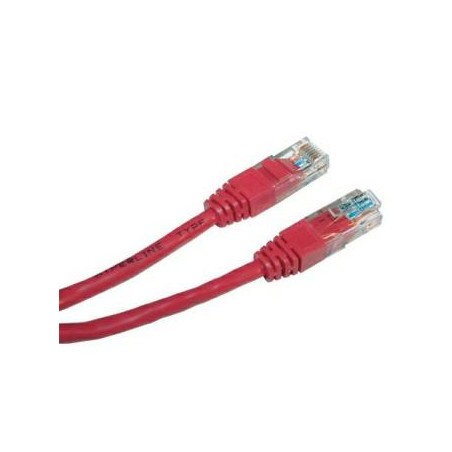 Przewód LAN UTP patchcord, Cat.5e, RJ45 M - RJ45 M, 5 m, nieekranowany, czerwony, economy, EOL