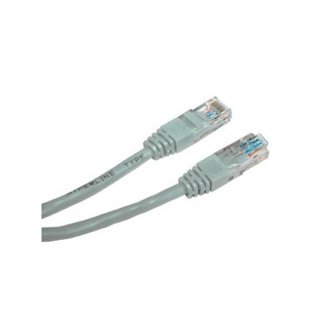 Przewód LAN UTP patchcord, Cat.6, RJ45 M - RJ45 M, 5 m, nieekranowany, szary, economy, EOL