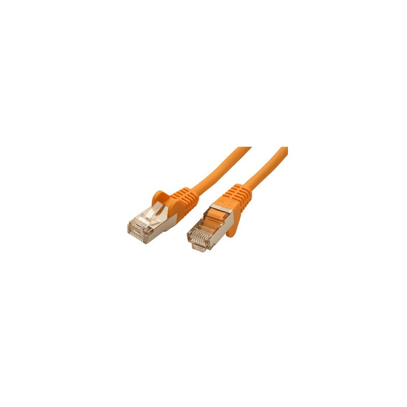 Przewód LAN FTP patchcord, Cat.5e, RJ45 M - RJ45 M, 7.5 m, chroniony, żółty, economy, EOL