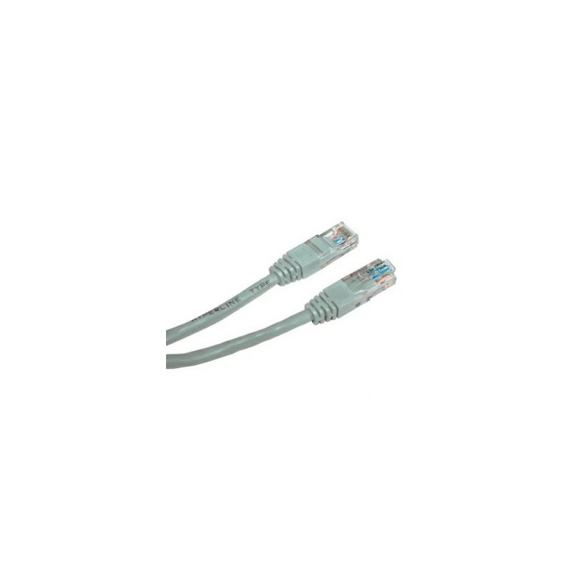 Przewód LAN UTP patchcord, Cat.6, RJ45 M - RJ45 M, 7 m, nieekranowany, szary, economy
