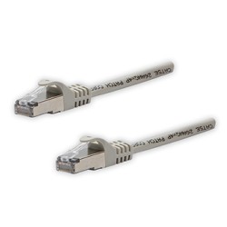 Przewód LAN FTP patchcord, Cat.5e, RJ45 M - RJ45 M, 10 m, chroniony, szary, czysta miedź economy, EOL